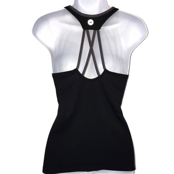 Avia  Black Strappy Back Athletic Activewear Tank Top Sz. Small - Picture 3 of 9